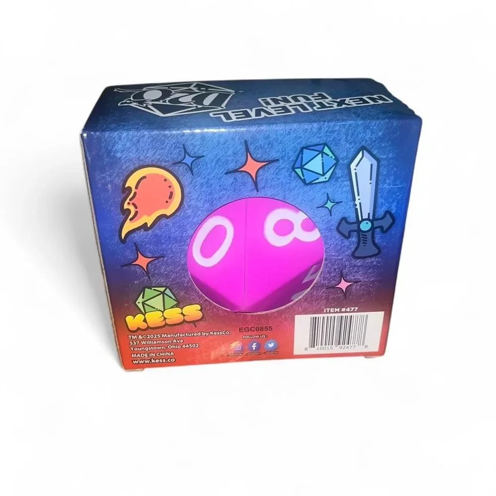 Kess Giant Pink Foam Dice for Board Games Dungeons & Dragons NWT